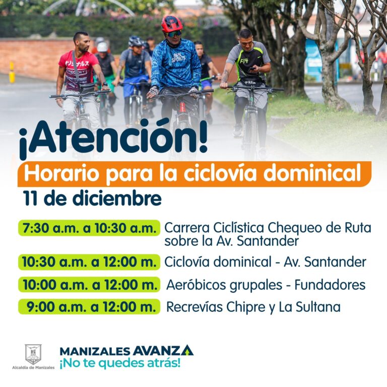 Nuevamente la ciclovía de Manizales tiene modificaciones