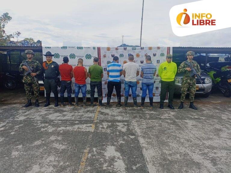 Ejército logra la captura de seis personas por explotación ilicita de yacimientos mineros en el Bajo Occidente de Caldas