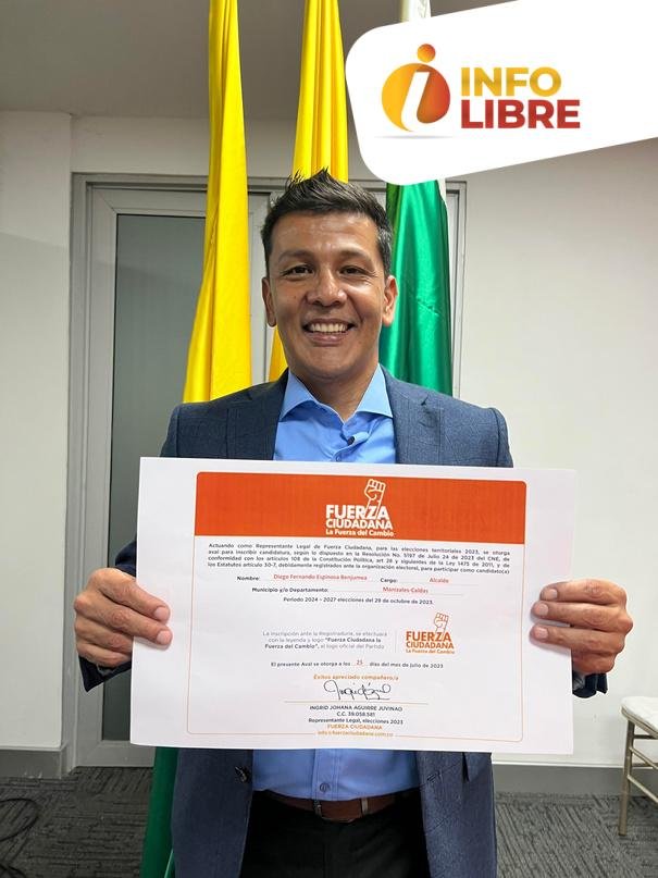 Diego Espinosa recibió aval de Fuerza Ciudadana para la alcaldía de Manizales