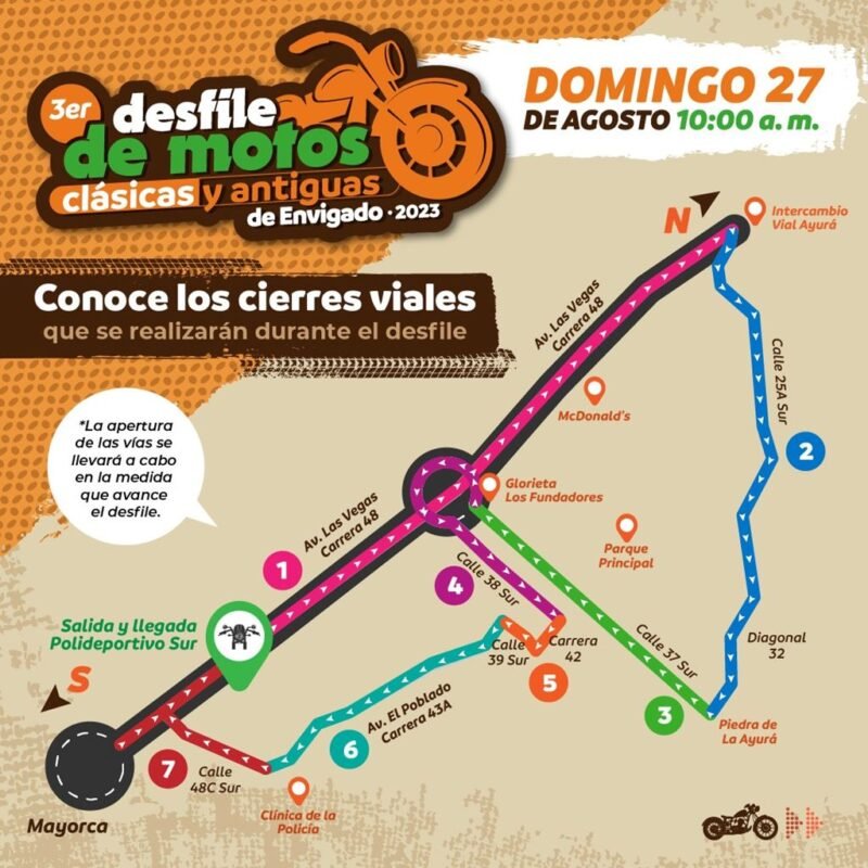 Desfile de motos clásicas