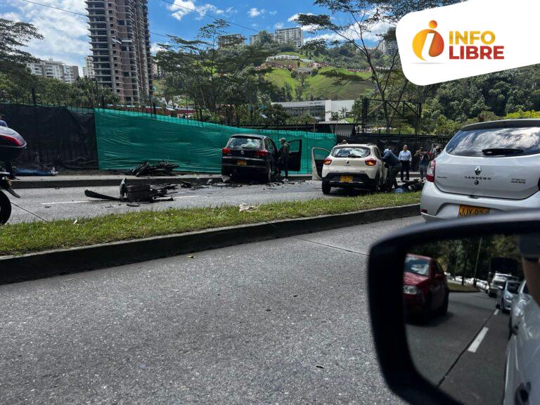 VIDEO | Impresionante choque múltiple en Manizales