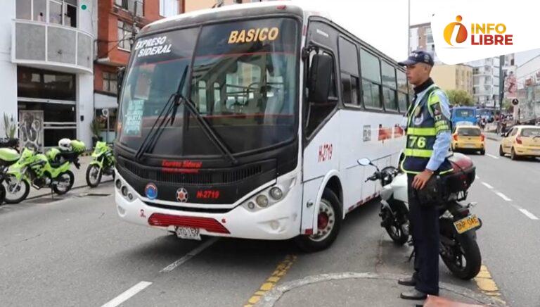 Conductor de Transporte Público Detenido por Agredir a Agentes de Tránsito en Manizales